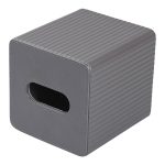 Серветниця з еко шкіри настільна 13х13х14.5 см органайзер для серветок Сірий HP-3-201G - Зображення 4