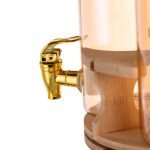 Лимонадниця скляна 3в1 на підставці із золотими кранами 5.5 л HP-34-28 - Зображення 4