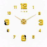 Годинник настінний діаметр 10 см круглий в стилі лофт HP-3Y-1GOLD