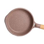 Алюмінієва сковорода об'ємом 1 літр з мармуровим антипригарним покриттям Ø 20 см, товсте дно MGC кавовий HP-4-416CO - Зображення 4