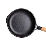 Алюмінієва сковорода 1,8 л, мармурове антипригарне покриття Ø 24 см, товсте дно MGC чорний HP-4-418B - Зображення 4