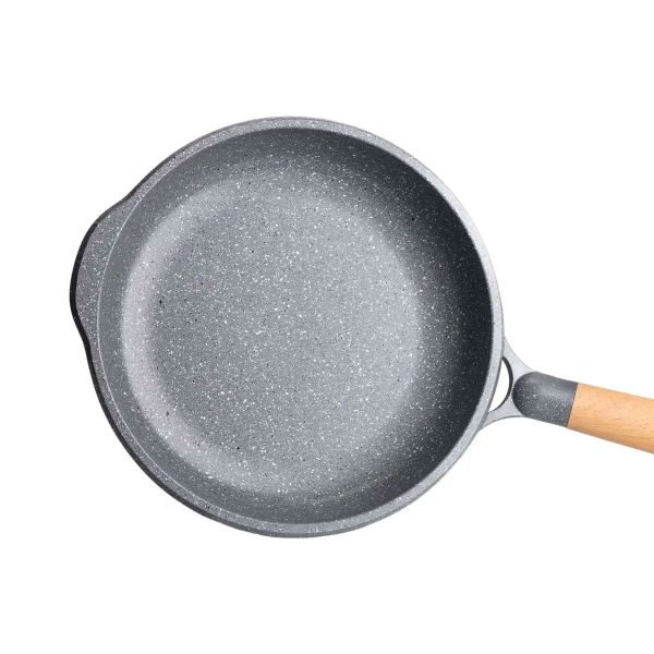 Алюмінієва сковорода 1,5 л з мармуровим антипригарним покриттям Ø 26 см, товсте дно MGC сірий HP-4-419G