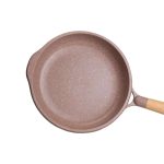 Алюмінієва сковорода 2,8 л з мармуровим антипригарним покриттям Ø 28 см, товсте дно MGC кавовий HP-4-420CO - Зображення 4