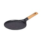 Алюмінієва млинцева сковорода з мармуровим антипригарним покриттям Ø 22 см, товсте дно MGC Black HP-4-427B