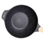 Алюмінієва сковорода 5,8 л, мармурове антипригарне покриття, Ø 32 см, з лопаткою для приготування MGC HP-4-449 - Зображення 5