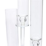 Підсвічник скляний на високій ніжці 72.5 см підсвічник келих Ø16 см декоративний прозорий прозорий HP-4-63 - Зображення 3