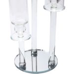 Підсвічник скляний на високій ніжці 72.5 см підсвічник келих Ø16 см декоративний прозорий прозорий HP-4-63 - Зображення 2