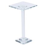 Тортівниця скляна на ніжці 12×12×23 см кругла стійка для торта, капкейків HP-4-72L - Зображення 3