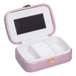 Скринька для прикрас з еко шкіри 15×10×5 см із дзеркалом органайзер для ювелірних виробів HP-5-33P - Зображення 2