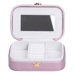 Скринька для прикрас з еко шкіри 15×10×5 см із дзеркалом органайзер для ювелірних виробів HP-5-33P