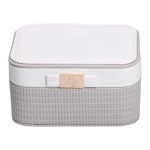 Скринька для прикрас з еко шкіри 15.5×11.5×8.5 ​​органайзер для ювелірних виробів HP-5-37BE - Зображення 4