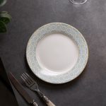 Тарілка десертна порцелянова 19 см з орнаментом HP-7-740 - Зображення 2