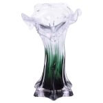 Декоративна скляна ваза для квітів 20 см фігурна ваза 125 мл Зелена HP-9-2 - Зображення 2