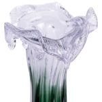 Декоративна скляна ваза для квітів 20 см фігурна ваза 125 мл Зелена HP-9-2 - Зображення 3