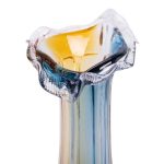 Декоративна скляна ваза для квітів 29 см фігурна ваза 500 мл Жовто-синя HP-9-4 - Зображення 3