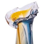 Декоративна скляна ваза для квітів 22 см фігурна ваза 200 мл Жовто-синя HP-9-6 - Зображення 3