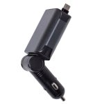 Автомобільний зарядний пристрій LED-проекція, зі швидкою зарядкою та висувним кабелем Type-C HP-E1 - Зображення 4