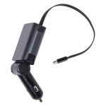 Автомобільний зарядний пристрій LED-проекція, зі швидкою зарядкою та висувним кабелем Type-C HP-E1 - Зображення 5