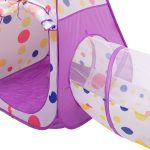Намет дитячий 3 в 1 70×70×90 см ігровий намет з тунелем і басейном Фіолетовий HP-S-4NDV - Зображення 6