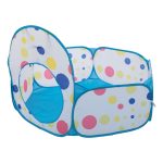 Намет дитячий 3 в 1 70×70×90 см ігровий намет з тунелем і басейном Блакитна HP-S-4NDBL - Зображення 5