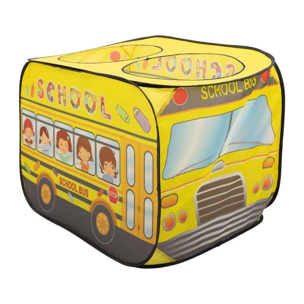 Дитячий ігровий намет «Шкільний автобус» 110×70×66 см намет для дітей Жовтий HP-S-5NDY