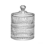 Цукерниця скляна дворівнева Ø 10 см кругла HP-YH-71