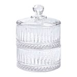 Цукерниця скляна дворівнева Ø 10 см кругла HP-YH-71 - Зображення 2