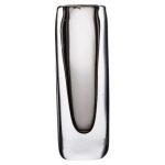 Ваза скляна прозора 7.7х5.5х24.5 см для квітів декоративна 200 мл Сіра HP-10-16 - Зображення 2