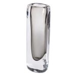 Ваза скляна прозора 7.7х5.5х24.5 см для квітів декоративна 200 мл Сіра HP-10-16 - Зображення 3