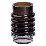 Ваза скляна декоративна 18 см у скандинавському стилі для квітів та інтер'єру 900 мл Чорна HP-10-22