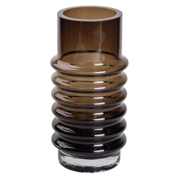 Ваза скляна декоративна 31 см у скандинавському стилі для квітів та інтер'єру 3 л Чорна HP-10-23