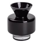 Ваза з кольорового скла для квітів 17.5 см декоративна ваза для декору та інтер'єру 1.5 л Чорна HP-10-32