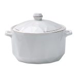 Супниця з кришкою та ручкою на 1 літр біла HP1049