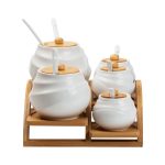 Банки для сипучих продуктів 7 штук по 200 мл та 500 мл на бамбуковій підставці HP1231 - Зображення 5