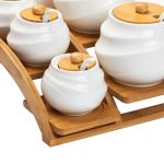 Банки для сипучих продуктів 7 штук по 200 мл та 500 мл на бамбуковій підставці HP1231 - Зображення 6