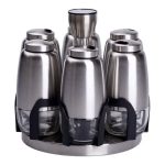 Набір баночок для спецій 6 шт 15х15х16 см карусель для зберігання спецій HP-1300