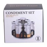 Набір баночок для спецій 6 шт 15х15х16 см карусель для зберігання спецій HP-1300 - Зображення 6