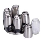 Набір баночок для спецій 6 шт 15х15х16 см карусель для зберігання спецій HP-1300 - Зображення 4