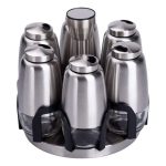 Набір баночок для спецій 6 шт 15х15х16 см карусель для зберігання спецій HP-1300 - Зображення 2