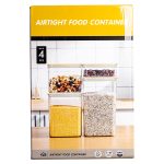 Банки для сипучих продуктів набір із 4 шт пластикові з бамбуковими кришками HP-1302 - Зображення 6