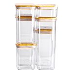 Набір банок для сипучих продуктів 8 штук ємності з бамбуковою кришкою HP-1303 - Зображення 3