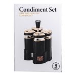 Набір для спецій на підставці 4 предмети 10х10х17 см ємності для приправ 120 мл Білий HP-1312 - Зображення 8