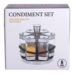 Набір для спецій 6 ємностей карусель для приправ на підставці Білий HP-1314 - Зображення 6