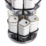 Набір для спецій на підставці 12 шт. 120 мл карусель для спецій Білий HP-1315 - Зображення 7