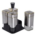 Набір ємностей для спецій 4 шт на підставці 120 мл Хром HP-1318 - Зображення 4