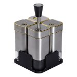 Набір ємностей для спецій 4 шт на підставці 120 мл Хром HP-1318 - Зображення 3