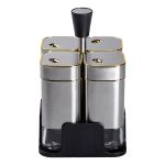 Набір ємностей для спецій 4 шт на підставці 120 мл Хром HP-1318 - Зображення 2