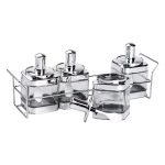 Набір банок для сипучих продуктів 4 штуки 350 мл скляні на підставці HP-1340 - Зображення 5