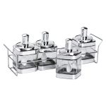 Набір банок для сипучих продуктів 4 штуки 350 мл скляні на підставці HP-1340 - Зображення 4