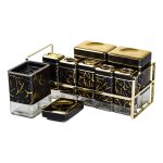 Набір для приправ та спецій на підставці 8 штук з кришками Чорний HP-1364 - Зображення 3